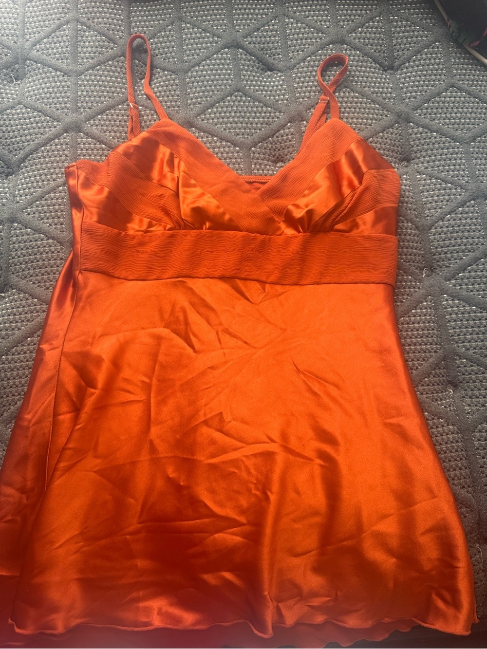 Vintage Silky Orange Satin Cami